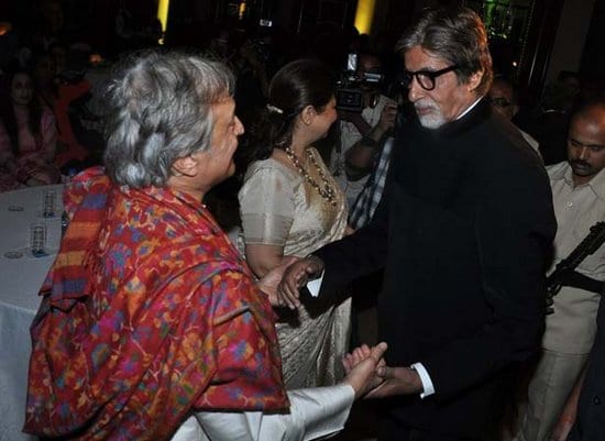 Amitabh Bachchan, Abhishek Bachchan & Aishwarya Rai Bachchan at Ustad Amjad Ali Khan's Book Launch