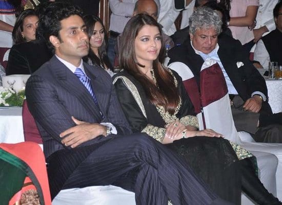 Amitabh Bachchan, Abhishek Bachchan & Aishwarya Rai Bachchan at Ustad Amjad Ali Khan's Book Launch