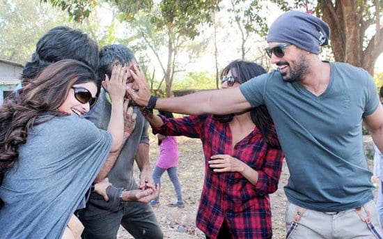 John Abraham, Chitraganda Singh & Prachi Desai on the sets I Me aur Main