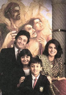 Rishi Kapoor, Neetu Singh, Ranbir Kapoor & Riddhima Kapoor