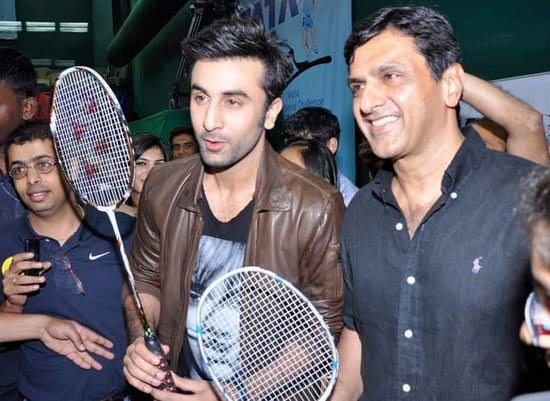 Ranbir Kapoor with Prakash Padukone at Tata Open