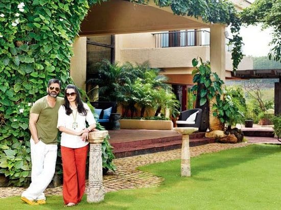 Suniel Shetty & Mana Shetty at Home in Khandala