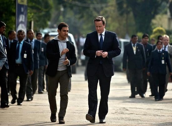 Aamir Khan Spotted with British Prime Minister David Cameron