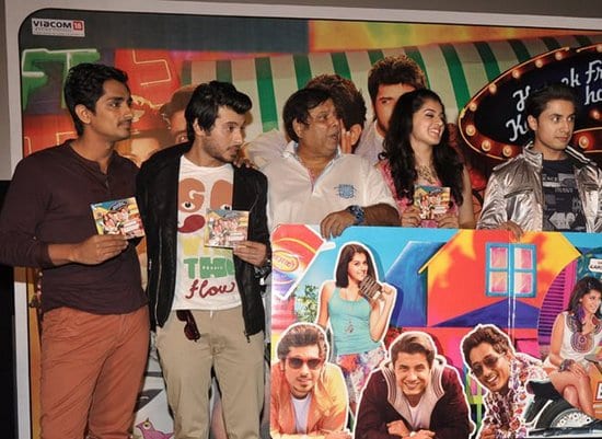 Ali Zafar, Tapsee, Divyendu, Siddharth and David Dhawan Spotted at Chashme Baddoor Music Launch