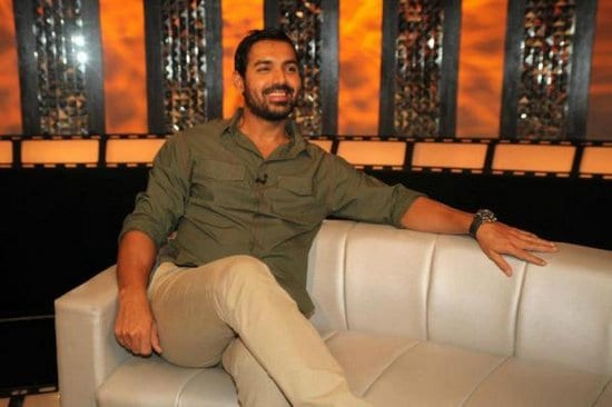 John Abraham Spotted on The Front Row with Anupama Chopra