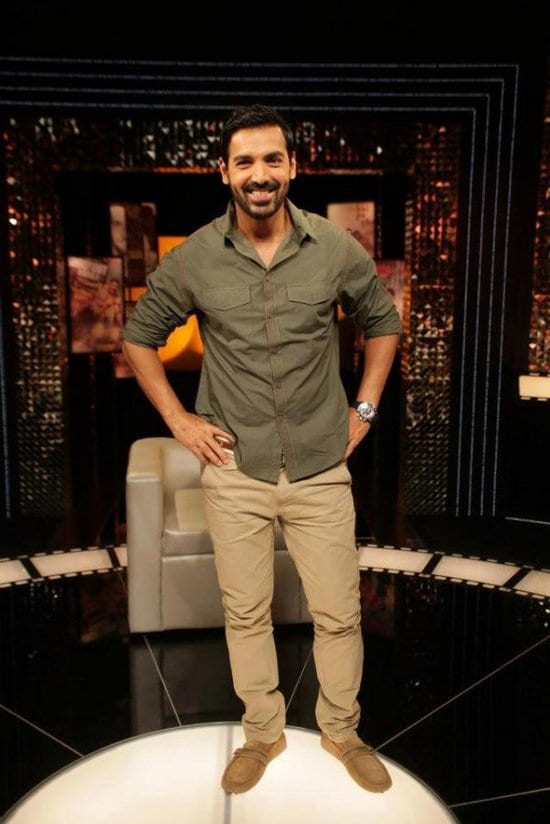 John Abraham Spotted on The Front Row with Anupama Chopra