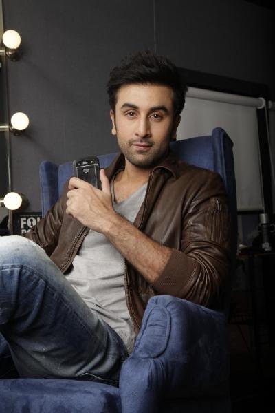 Ranbir Kapoor Spotted with his BlackBerry Smartphone