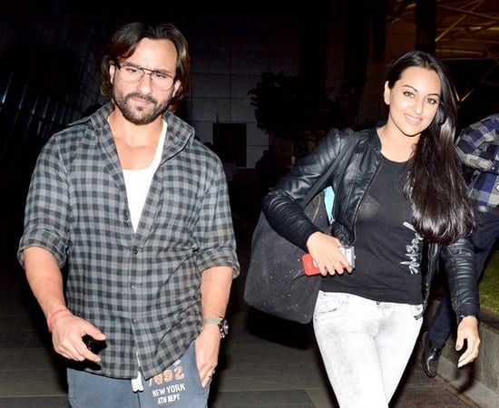 Saif Ali Khan and Sonakshi Sinha Spotted at the Airport