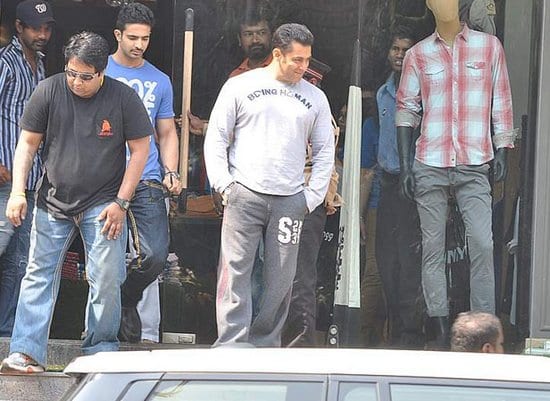 Salman Khan and Suniel Shetty Spotted outside the Being Human Store