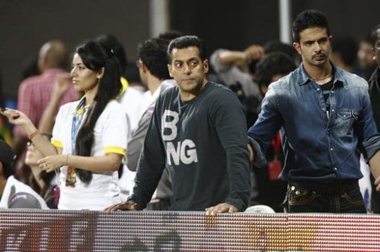 Salman Khan at Kerala Strikers Vs Mumbai Heroes Cricket Match