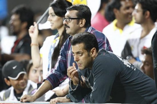 Salman Khan at Kerala Strikers Vs Mumbai Heroes Cricket Match