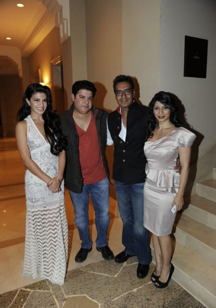 Salman Khan, Farah Khan, Tanisha, Jacqueline Fernandez, Sajid Khan at the Bombay Times Party