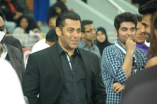 Salman Khan, Sohail Khan, Nargis Fakhri, Chitrangada Singh, Kangana Ranaut, Sunil Shetty at CCL3 Match in Dubai