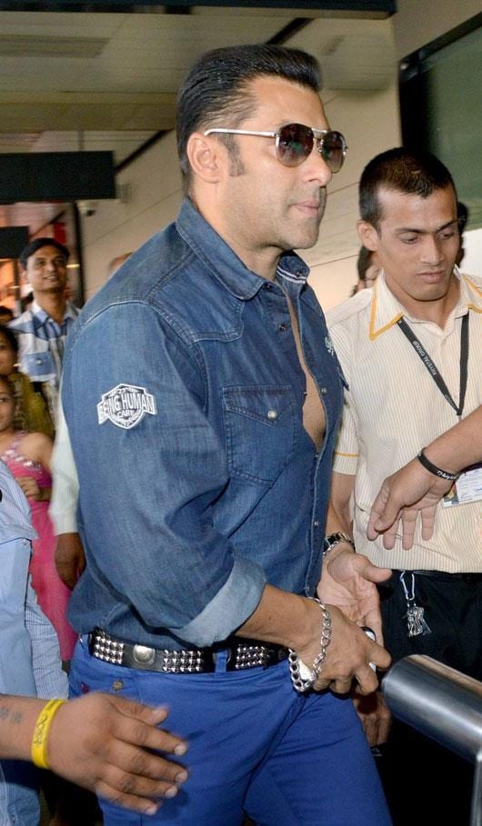 Salman Khan Spotted at Mumbai International Airport