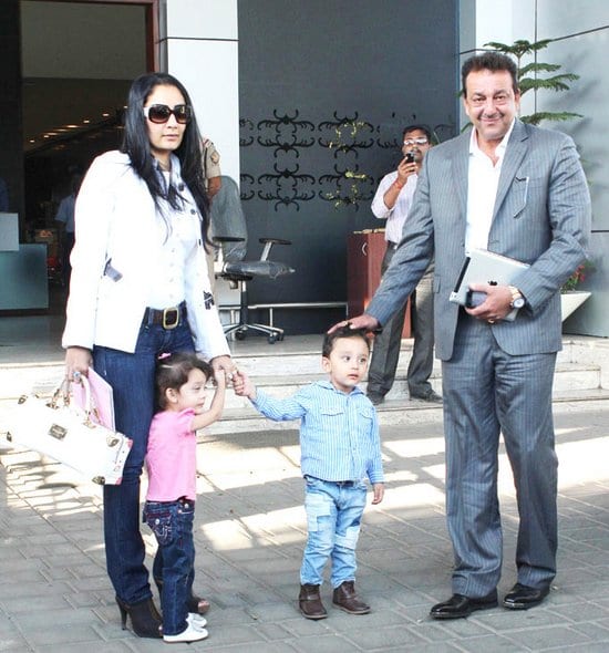 Sanjay Dutt, Manyata Dutt Spotted with their Kids Shahraan and Iqra