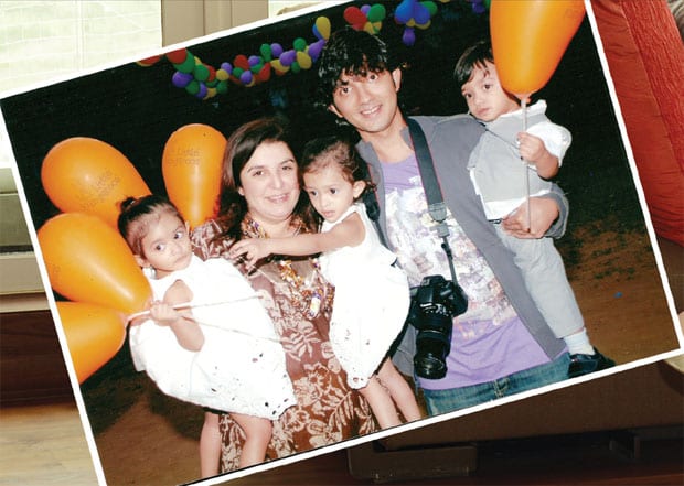 Shirish Kunder, Farah Khan & their children Czar, Diva and Anya