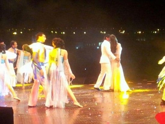 Shah Rukh Khan, Preity Zinta, Ali Zafar and Katrina Kaif at the Temptation Reloaded Concert