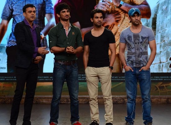 Sushant Singh Rajput, Raj Kumar Yadav and Amit Sadh on the sets of Nautanki - The Comedy Theatre