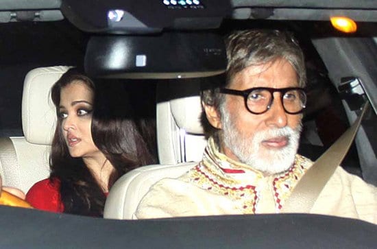 Amitabh Bachchan, Aishwarya Rai Bachchan at the Steven Spielberg Party in Mumbai