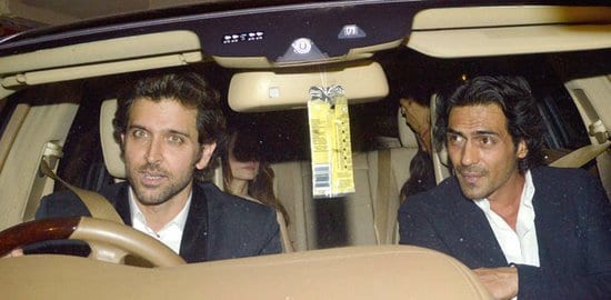 Hrithik Roshan, Arjun Rampal at the Steven Spielberg Party in Mumbai