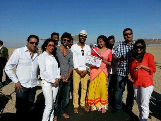 Prabhu Deva, Sonakshi Sinha and Shahid Kapoor on the Sets of Rambo Rajkumar