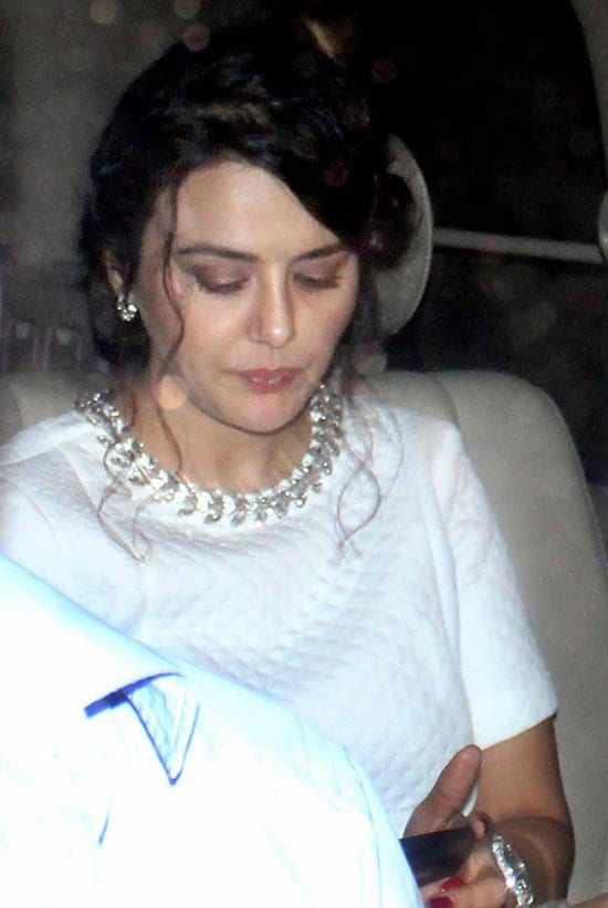 Preity Zinta at the Steven Spielberg Party in Mumbai