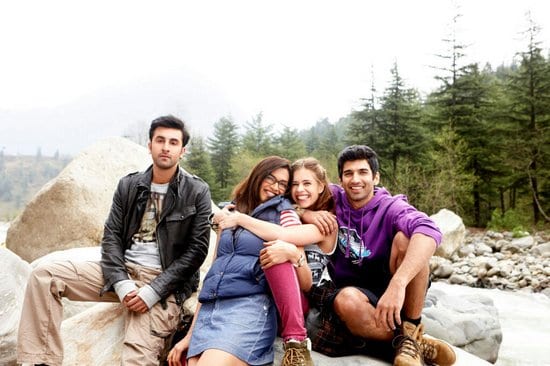 Ranbir Kapoor, Kalki Koechlin, Deepika Padukone and Aditya Kapur in Yeh Jawaani Hai Deewani