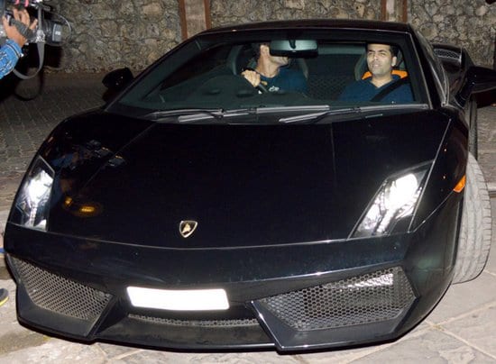 John Abraham takes Karan Johar on a ride in his new Lamborghini