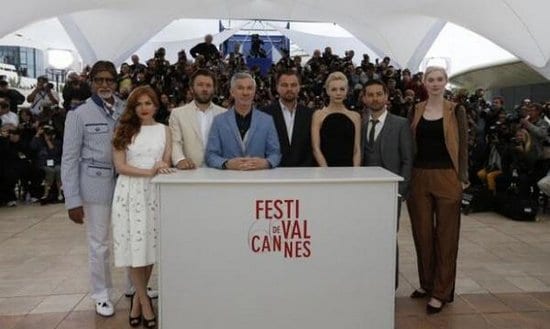 Amitabh Bachchan, Carey Mulligan, Tobey Maguire, Leonardo DiCapri, Elizabeth Debicki, Catherine Martin, Isla Fisher and Joel Egerton at The Great Gatsby Photocall in Cannes