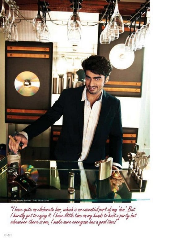 Arjun Kapoor and his Home in Filmfare Magazine