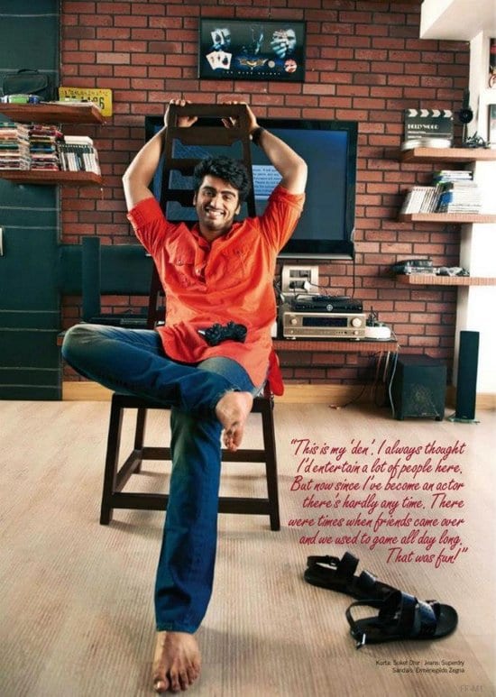 Arjun Kapoor and his Home in Filmfare Magazine