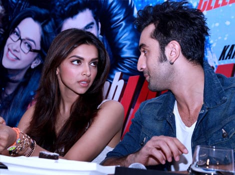 Ranbir Kapoor, Deepika Padukone, Aditya Roy Kapur and Kalki Koechlin Promoting Yeh Jawaani Hai Deewani