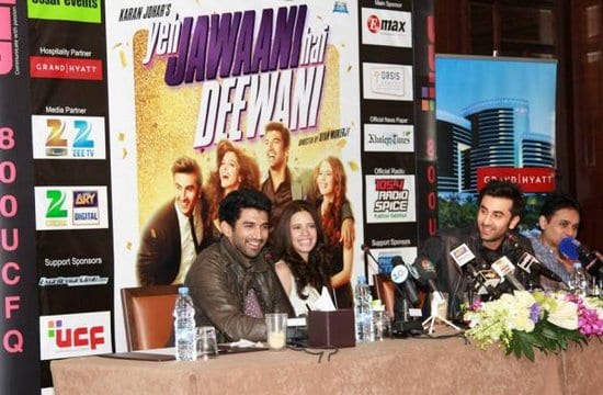 Ranbir Kapoor, Kalki Koechlin and Aditya Roy Kapoor promote Yeh Jawaani Hai Deewani in Dubai