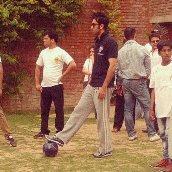 Ranbir Kapoor Spotted with the Kids from Magic Bus