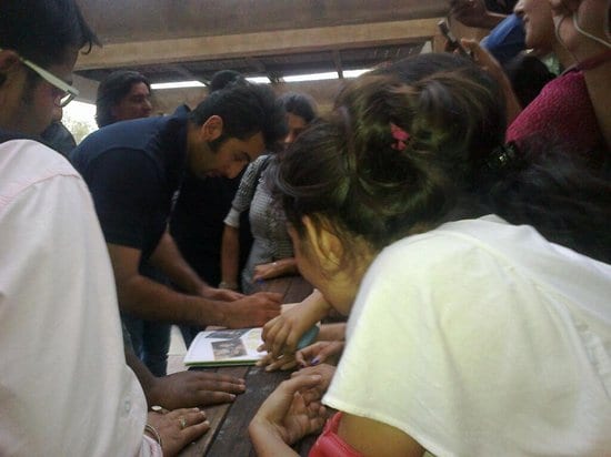 Ranbir Kapoor Spotted with the Kids from Magic Bus