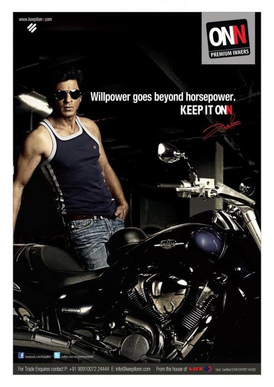 Shah Rukh Khan in ONN Ads