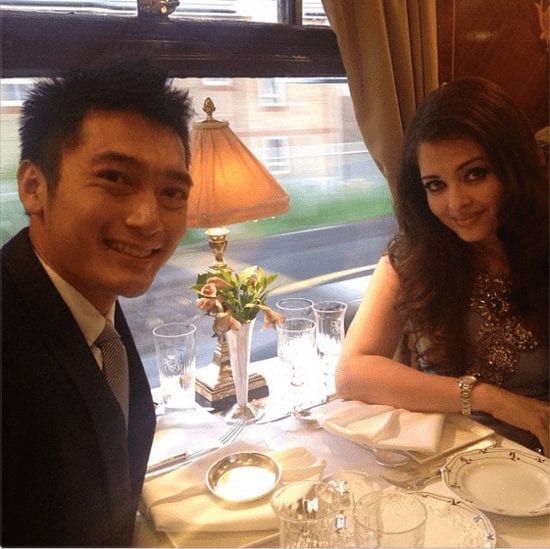 Aishwarya Rai Bachchan on the Orient Express Train at the Longines Dinner