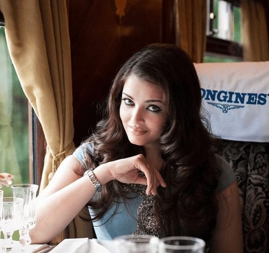 Aishwarya Rai Bachchan on the Orient Express Train at the Longines Dinner