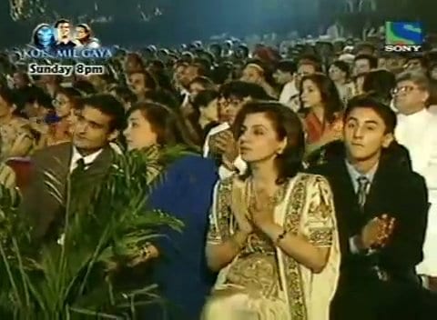 Akshaye Khanna, Ranbir Kapoor and Neetu Singh Spotted at the 1997 Filmfare Awards