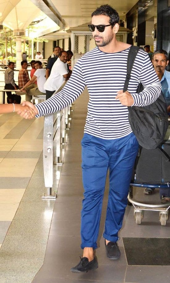 John Abraham Spotted at Mumbai Airport