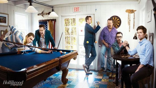 Matthew Perry, Jake Johnson, Adam Scott, Fred Armisen, Jim Parsons and Eric Stonestreet in The Hollywood Reporter Magazine