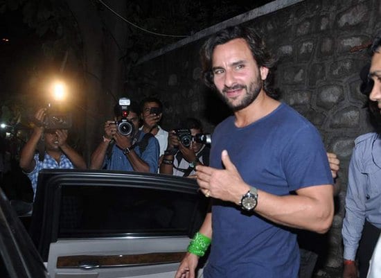 Saif Ali Khan, Kareena Kapoor and John Abraham Spotted at a Restaurant