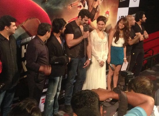 Shah Rukh Khan and Deepika Padukone at the Trailer Launch of Chennai Express