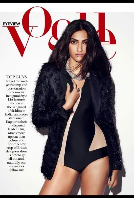 Sonam Kapoor on Vogue Magazine