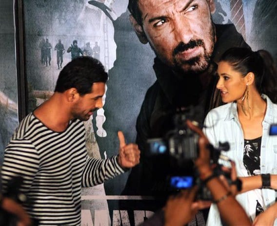 John Abraham and Nargis Fakhri at the Madras Cafe Trailer Launch