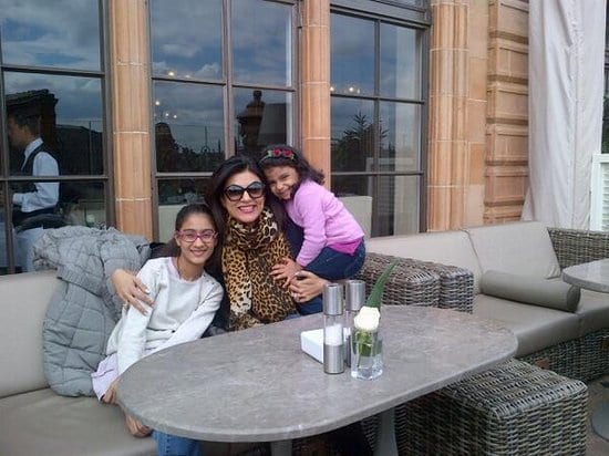 Sushmita Sen with her Daughters, Renee and Alisah