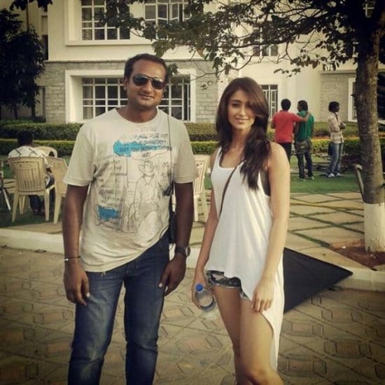 Varun Dhawan and Ileana D'Cruz on the sets of Main Tera Hero