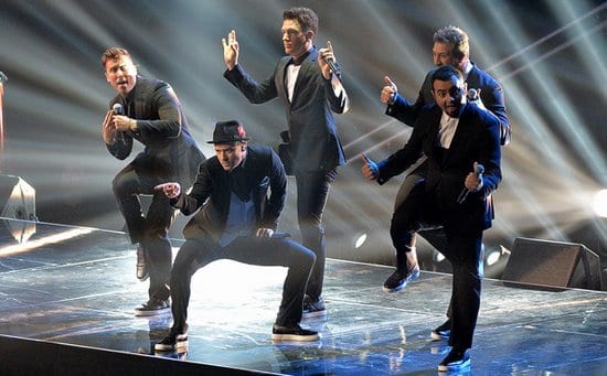 Justin Timberlake, Lance Bass, J.C. Chasez, Joey Fatone and Chris Kirkpatrick from 'NSYNC at MTV Video Music Awards