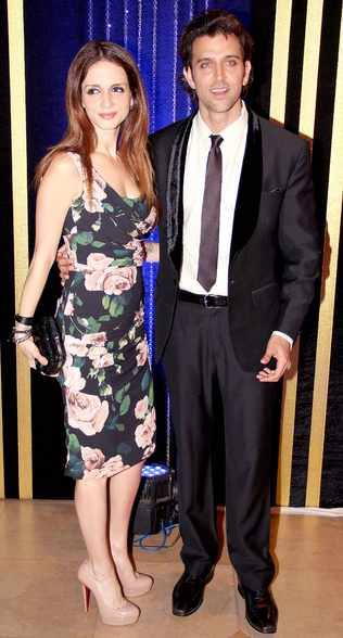 Hrithik Roshan and Sussanne Khan Roshan at Rakesh Roshan's Birthday Celebrations