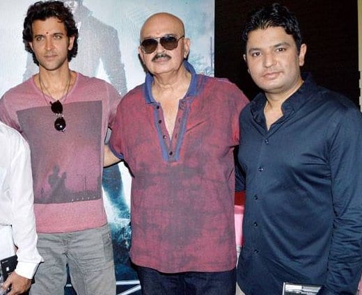 Hrithik Roshan, Kangana Ranaut, Rakesh Roshan and Vivek Oberoi at the Music Launch of Krrish 3